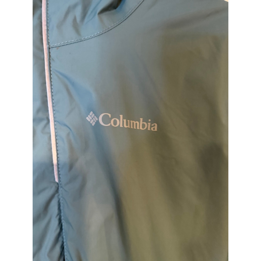Columbia Teal & Gray Rain Jacket M (10/12) - Picture 4 of 11